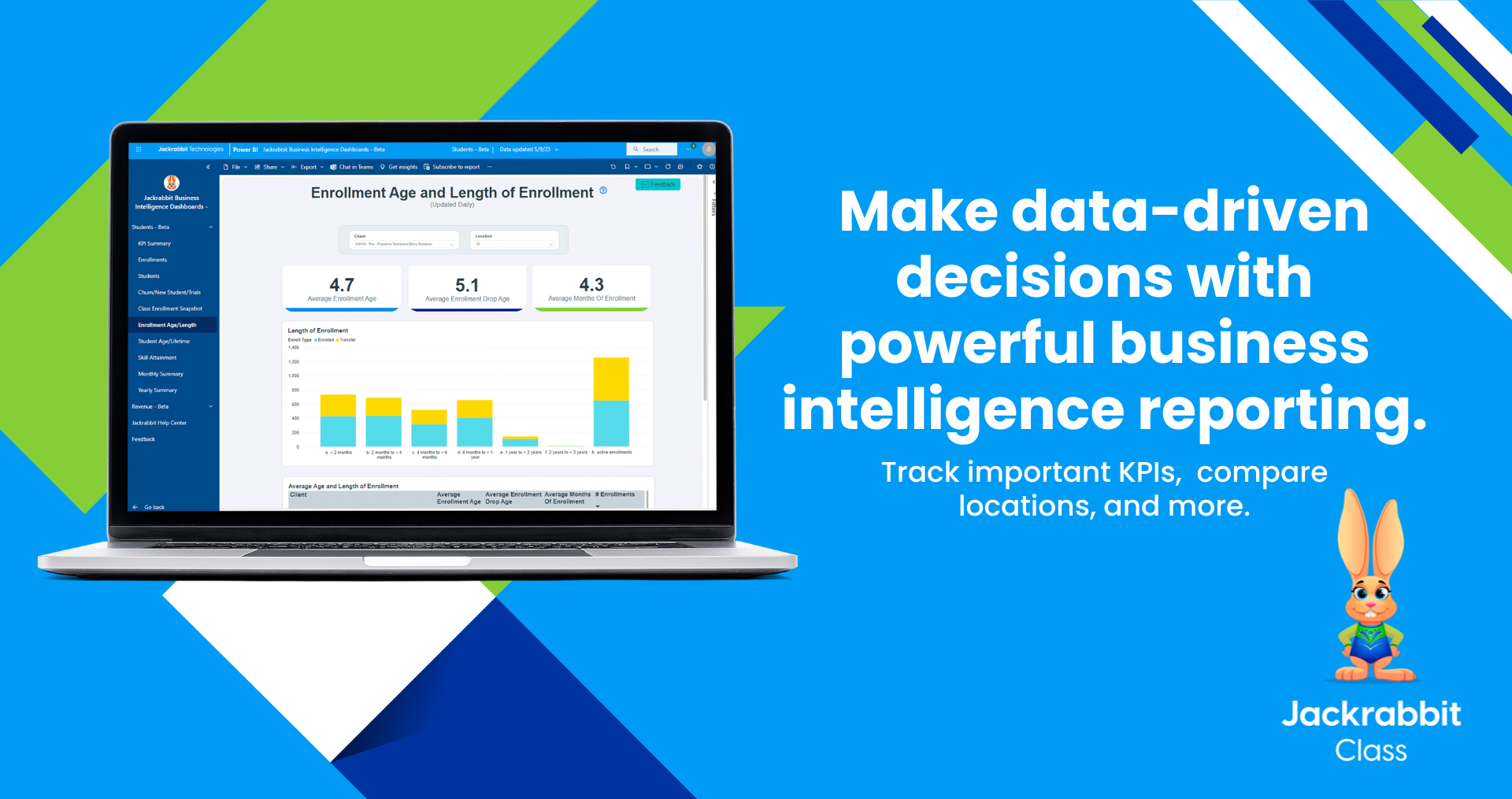 screenshot of Jackrabbit Gymnastics